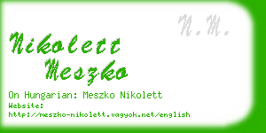 nikolett meszko business card